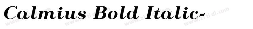 Calmius Bold Italic字体转换
